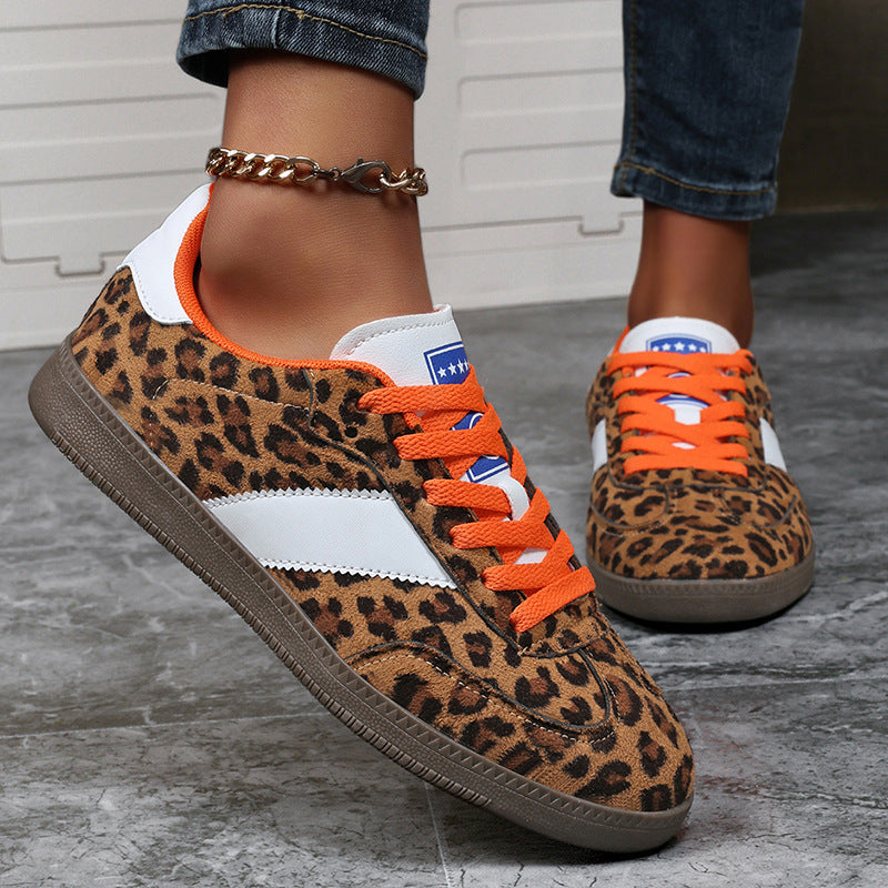 Women's Leather Suede Retro Trainers Corvine