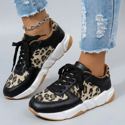 Women's Leopard Print Casual Trainers Corvine