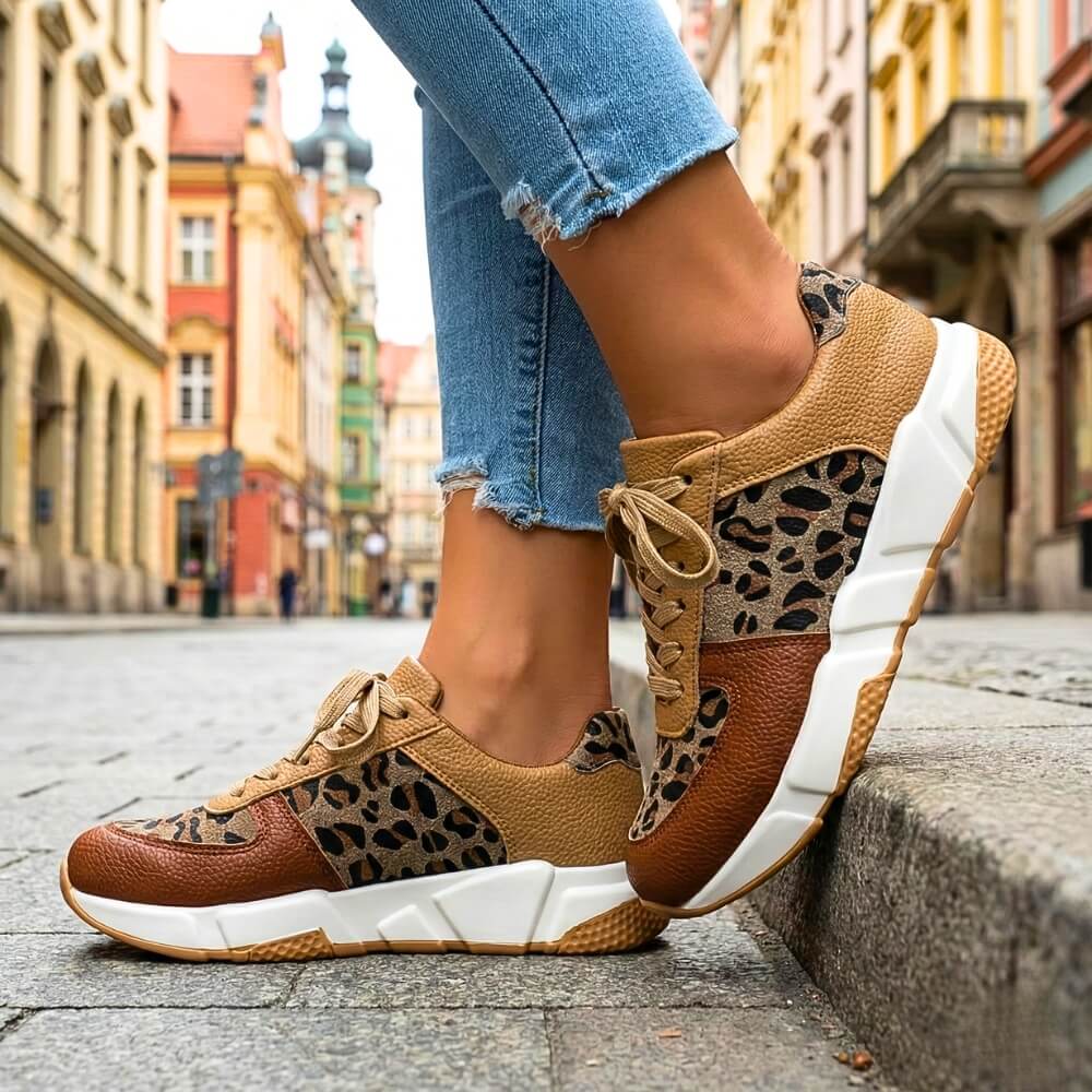 Women's Leopard Print Casual Trainers Corvine