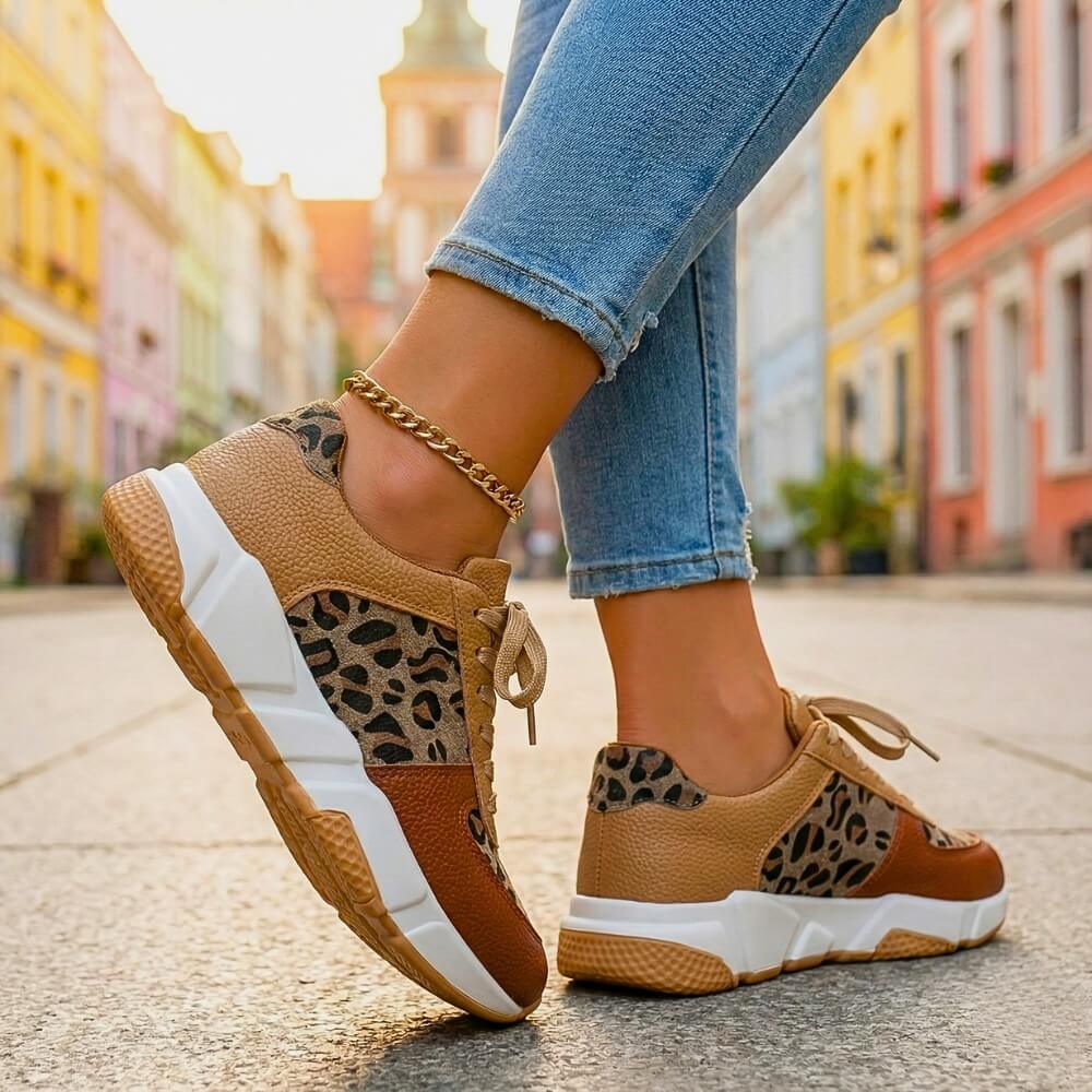 Women's Leopard Print Casual Trainers Corvine