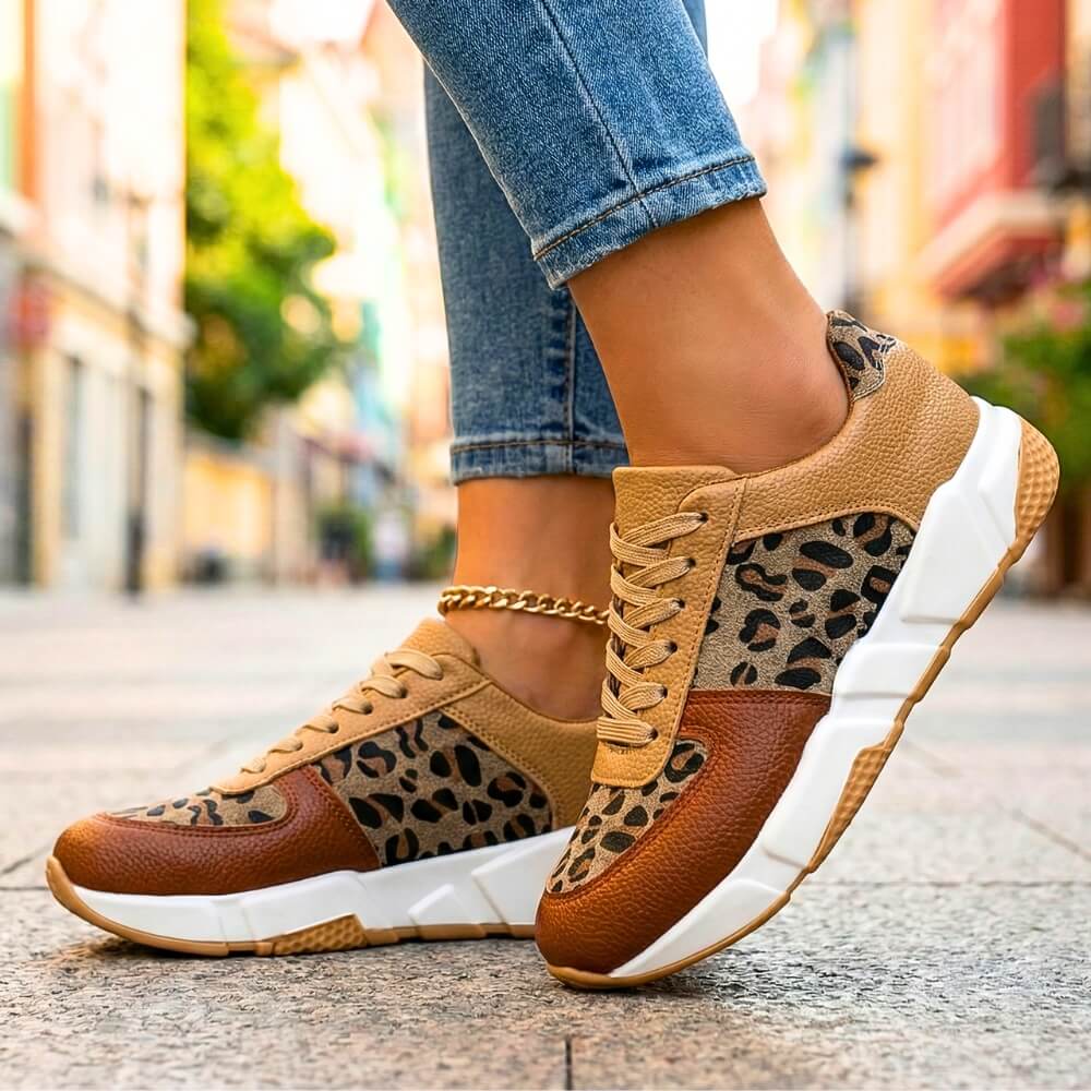 Women's Leopard Print Casual Trainers Corvine