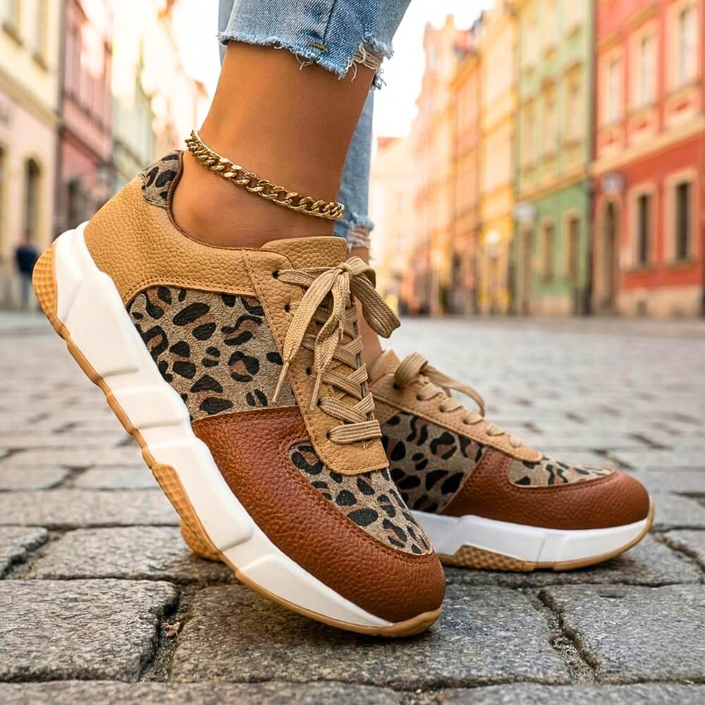 Women's Leopard Print Casual Trainers Corvine