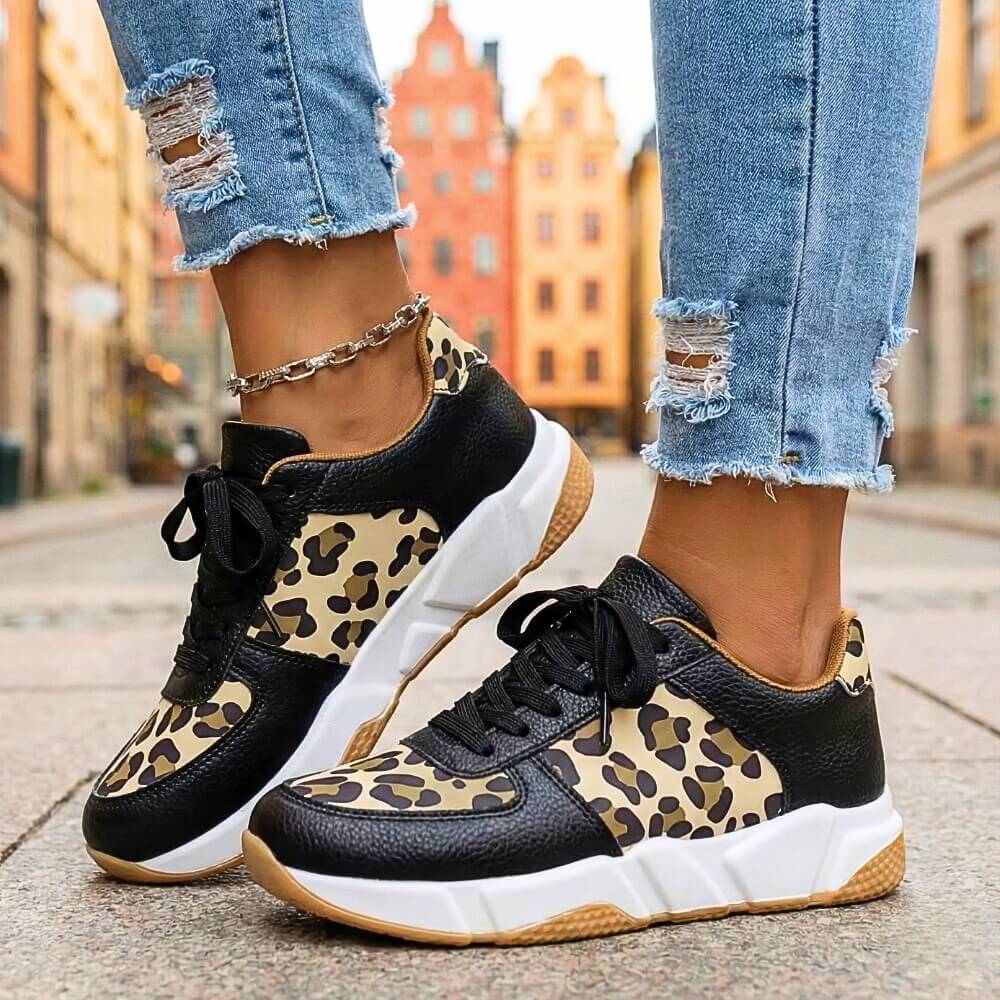 Women's Leopard Print Casual Trainers Corvine