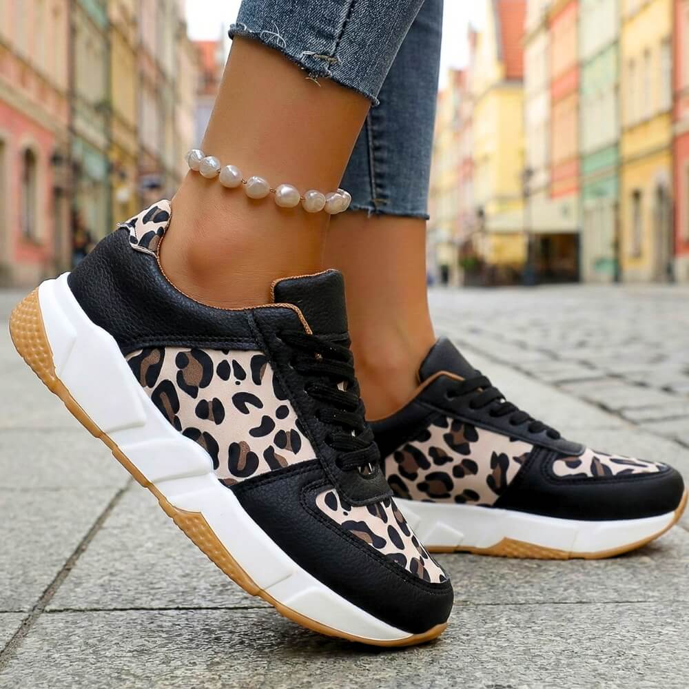 Women's Leopard Print Casual Trainers Corvine