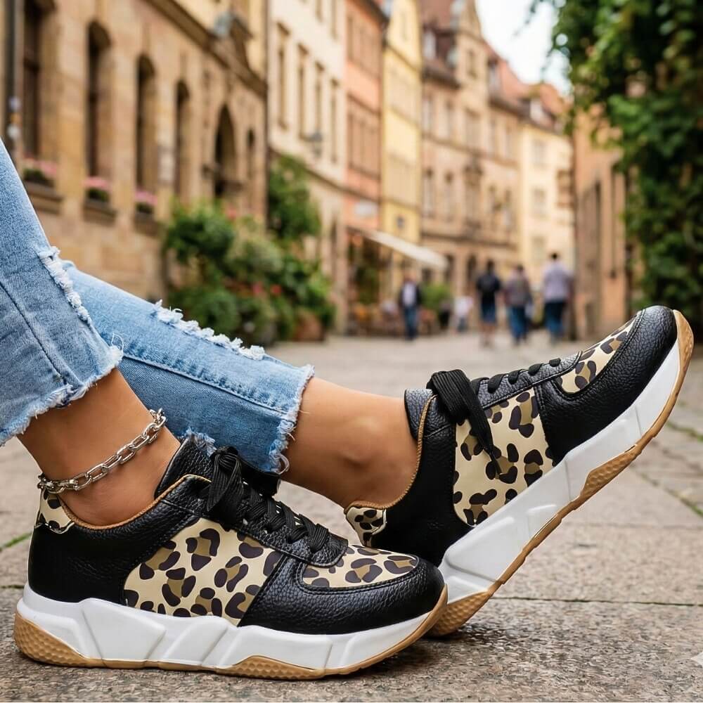 Women's Leopard Print Casual Trainers Corvine