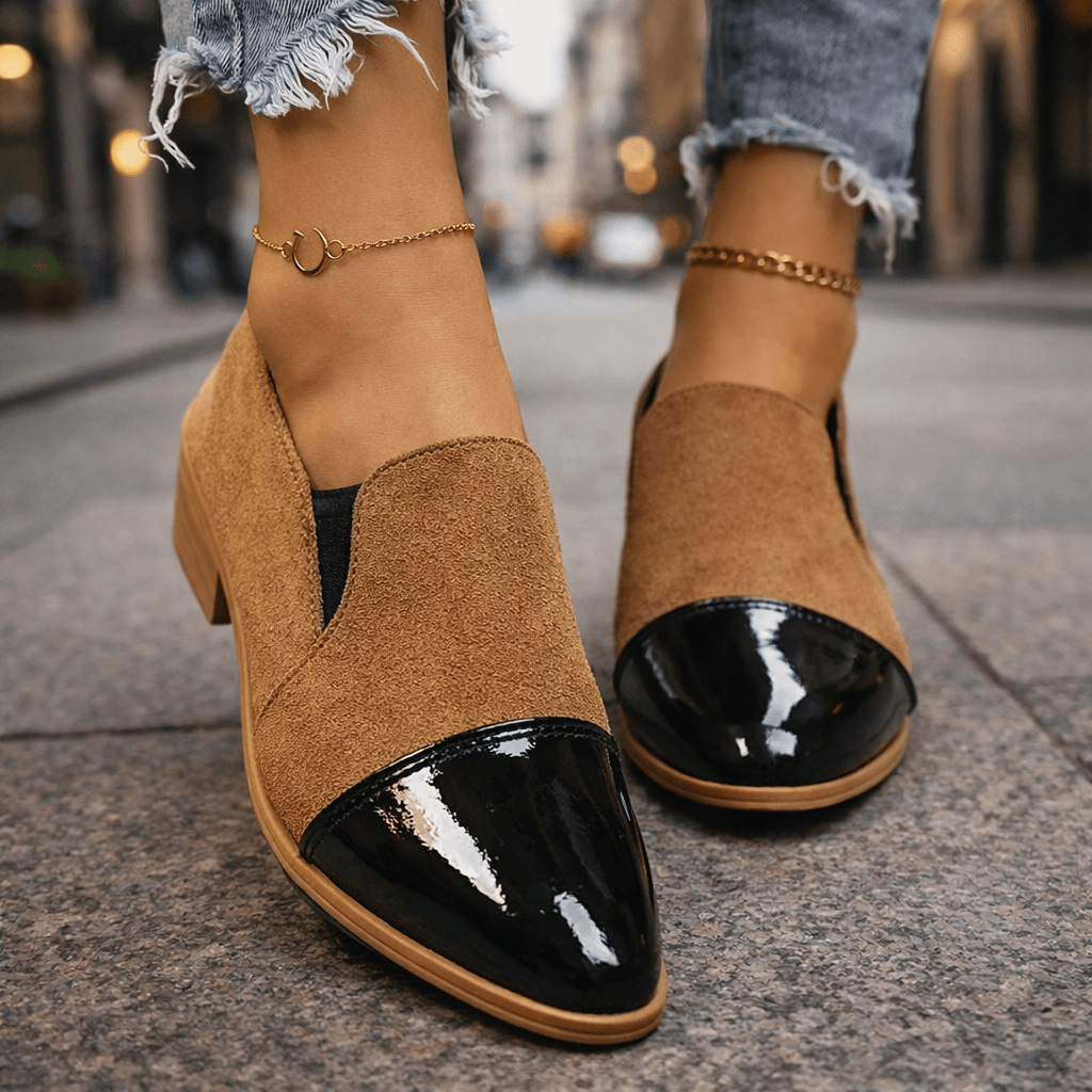 Women's Leopard Print Suede Block Heels Corvine
