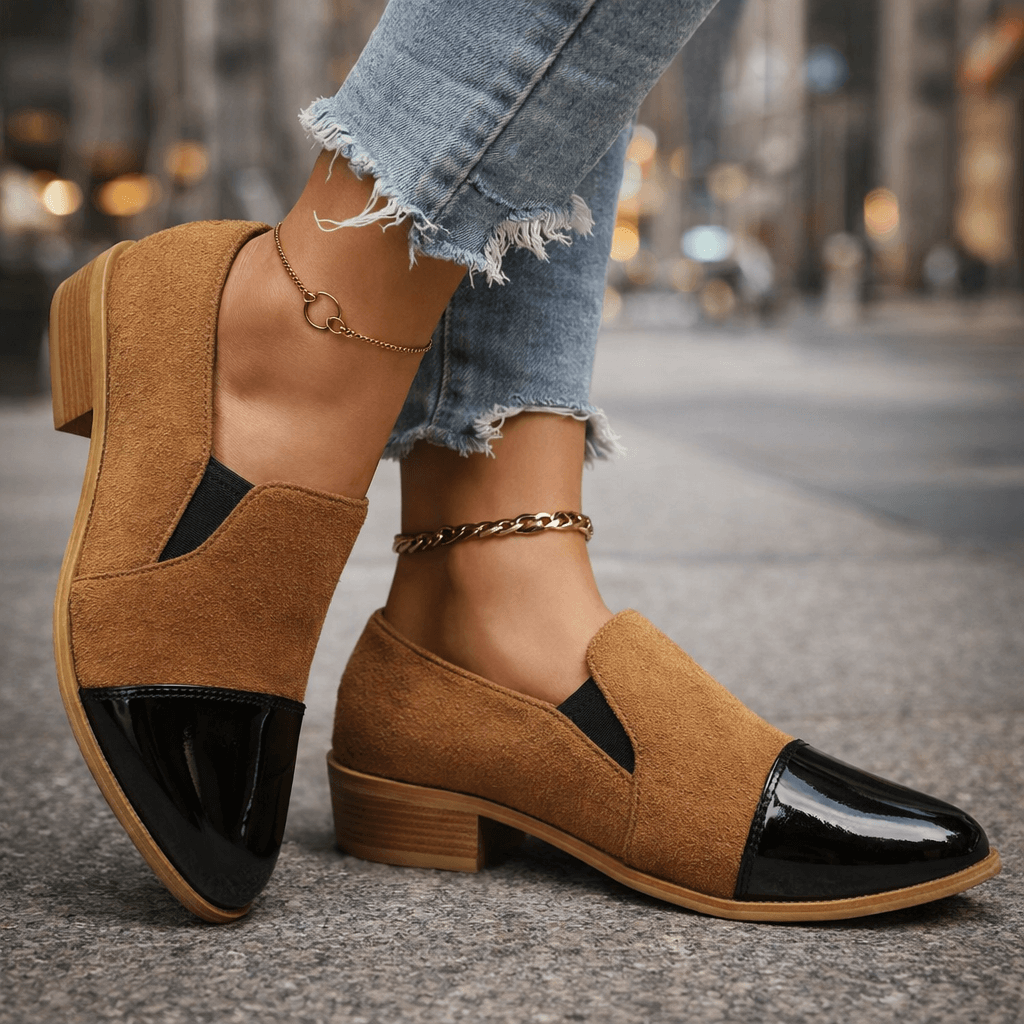 Women's Leopard Print Suede Block Heels Corvine
