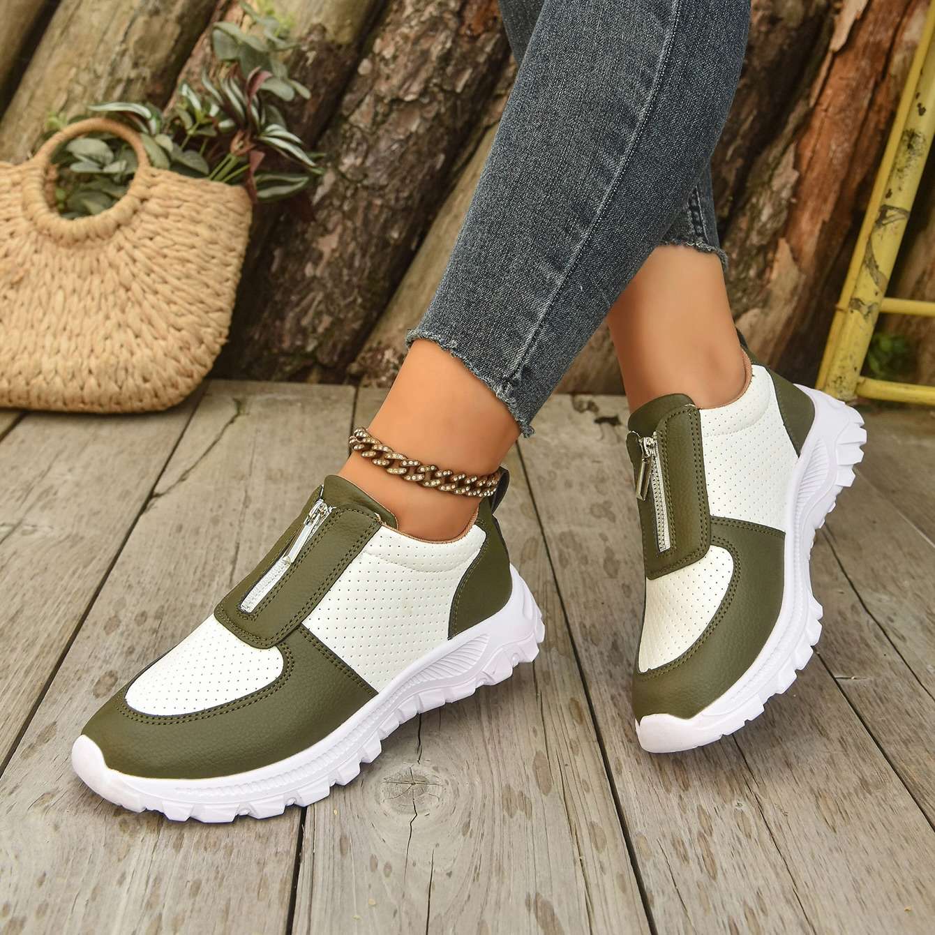 Women's Lightweight Breathable White Trainers Corvine