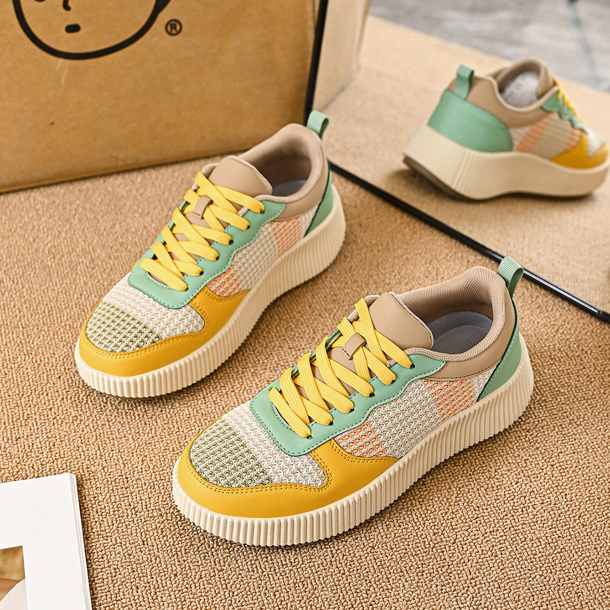 Women's Lightweight Knit Chunky Trainers Corvine