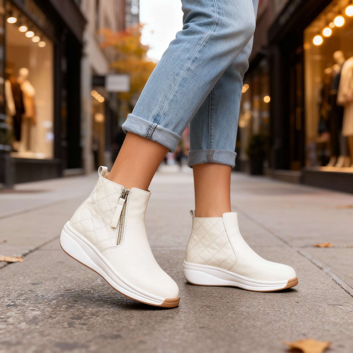 Women's Lightweight White Trainers Corvine