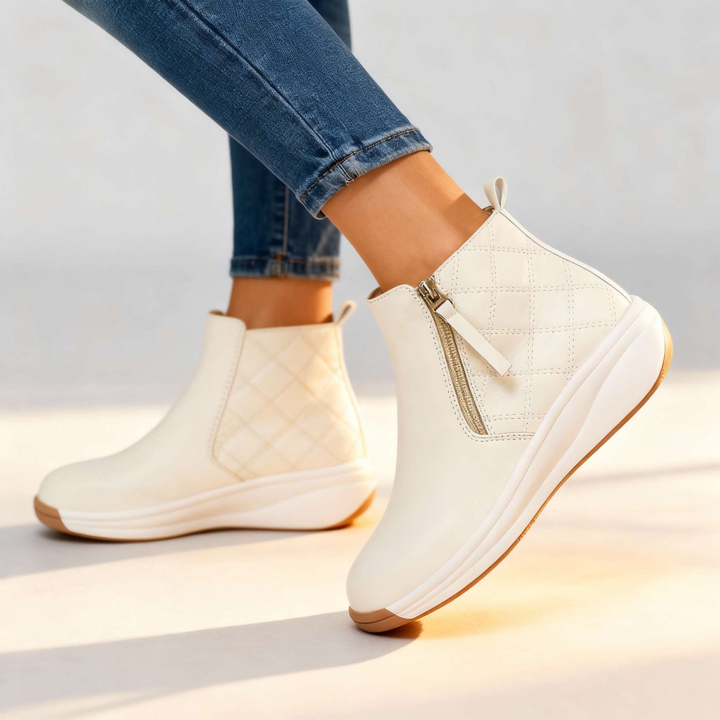 Women's Lightweight White Trainers Corvine