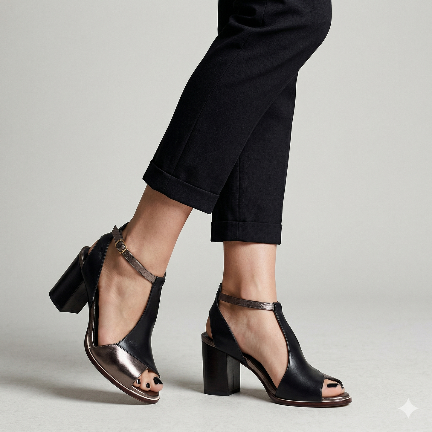 Women's Multi-Colour Patchwork Block Heel Sandals Corvine