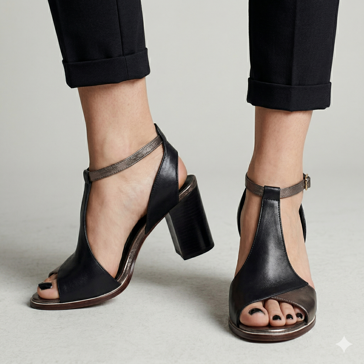 Women's Multi-Colour Patchwork Block Heel Sandals Corvine