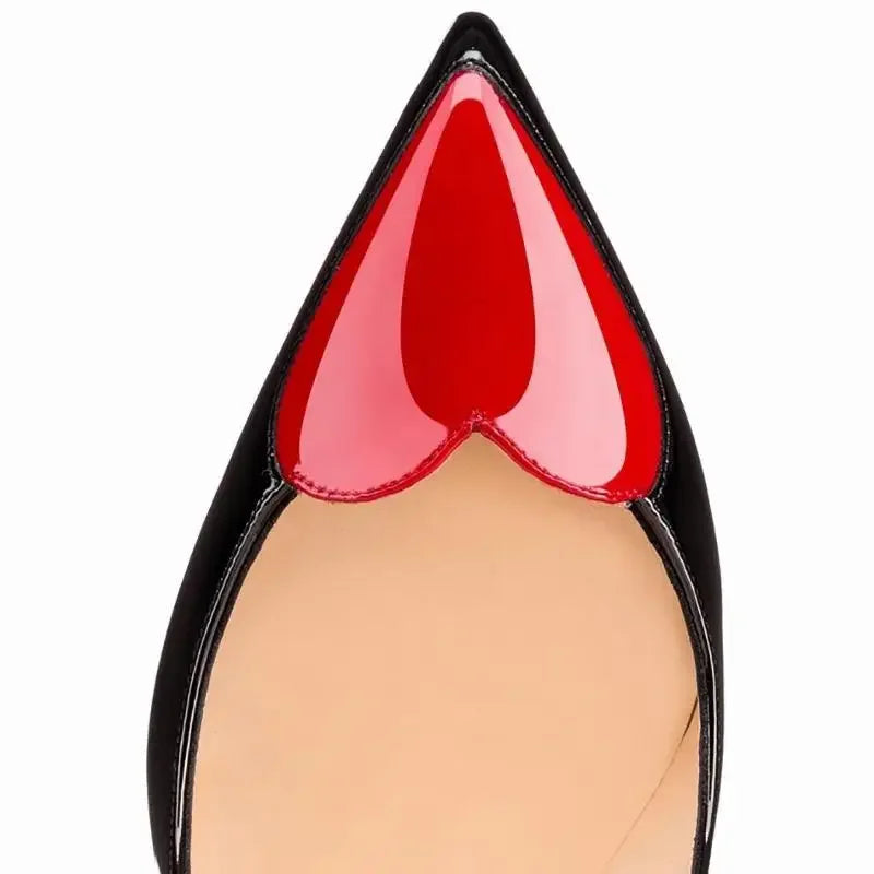 Women's Patent Leather Stiletto Heels with Sculpted Heart Corvine