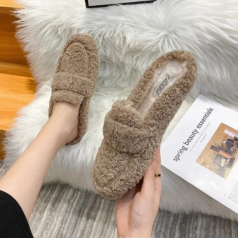 Women's Plush Teddy Fleece Loafer Slippers Corvine