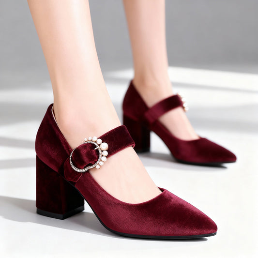 Women's Plush Velvet Heels Corvine