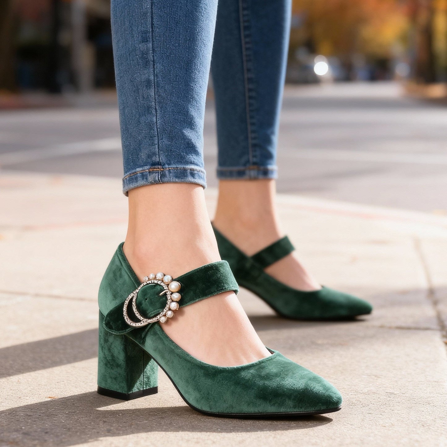 Women's Plush Velvet Heels Corvine