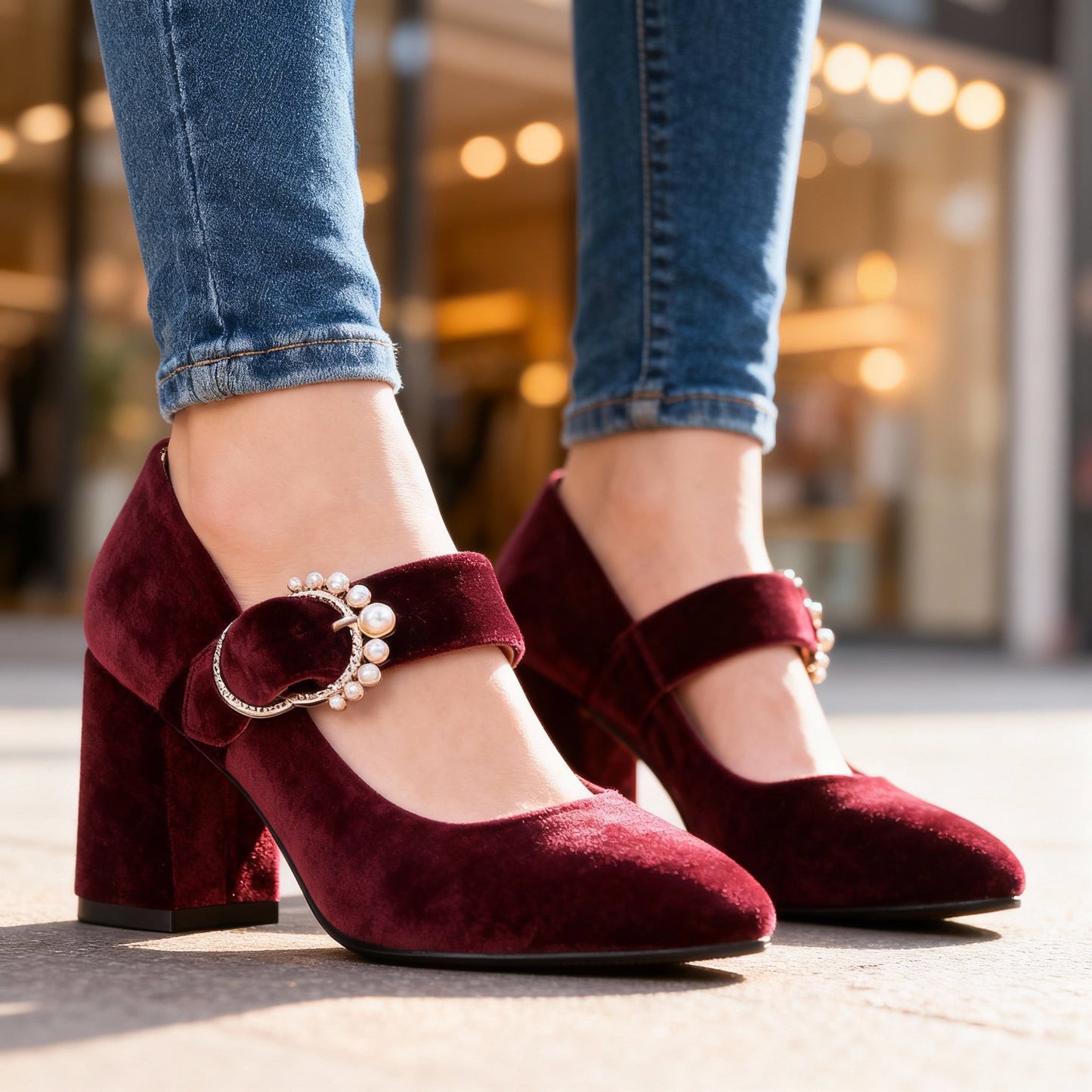 Women's Plush Velvet Heels Corvine