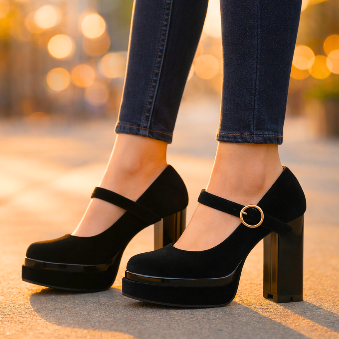 Women's Plush Velvet Platform Pumps Corvine