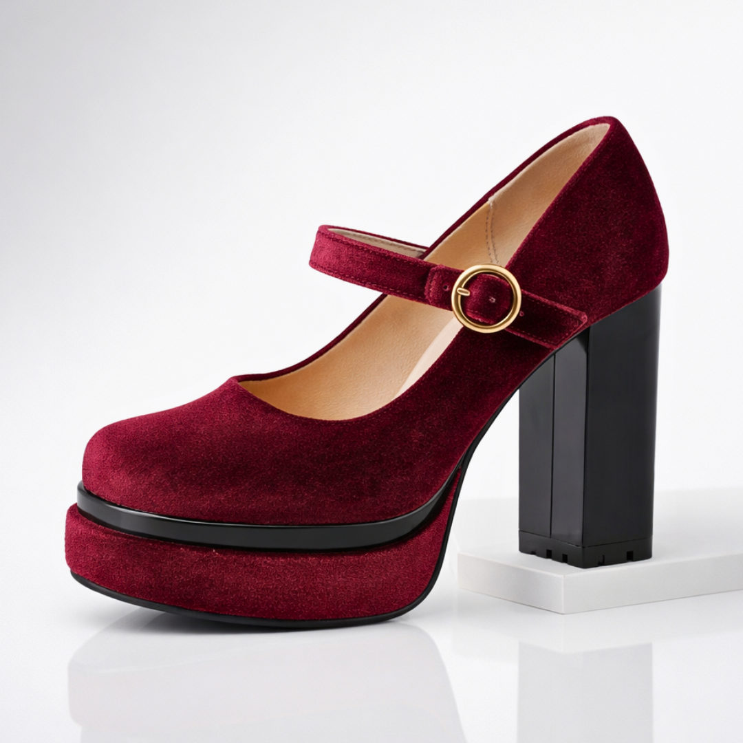 Women's Plush Velvet Platform Pumps Corvine