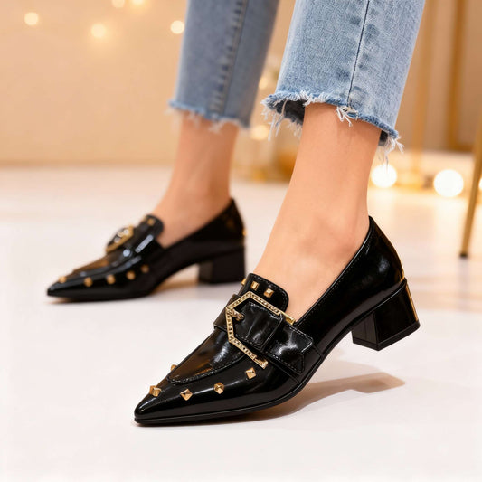 Women's Polished Vegan Leather Slip-Ons Corvine