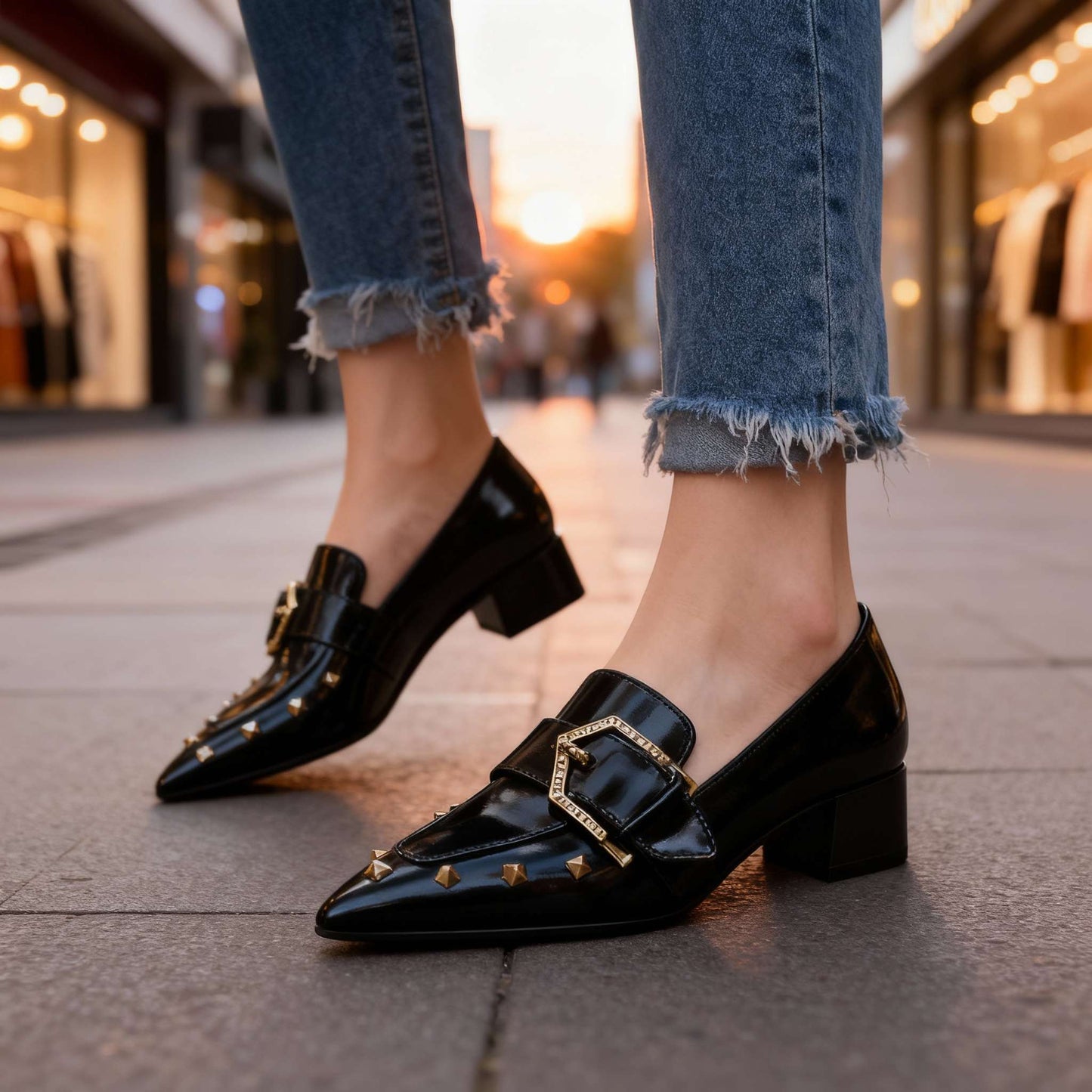 Women's Polished Vegan Leather Slip-Ons Corvine