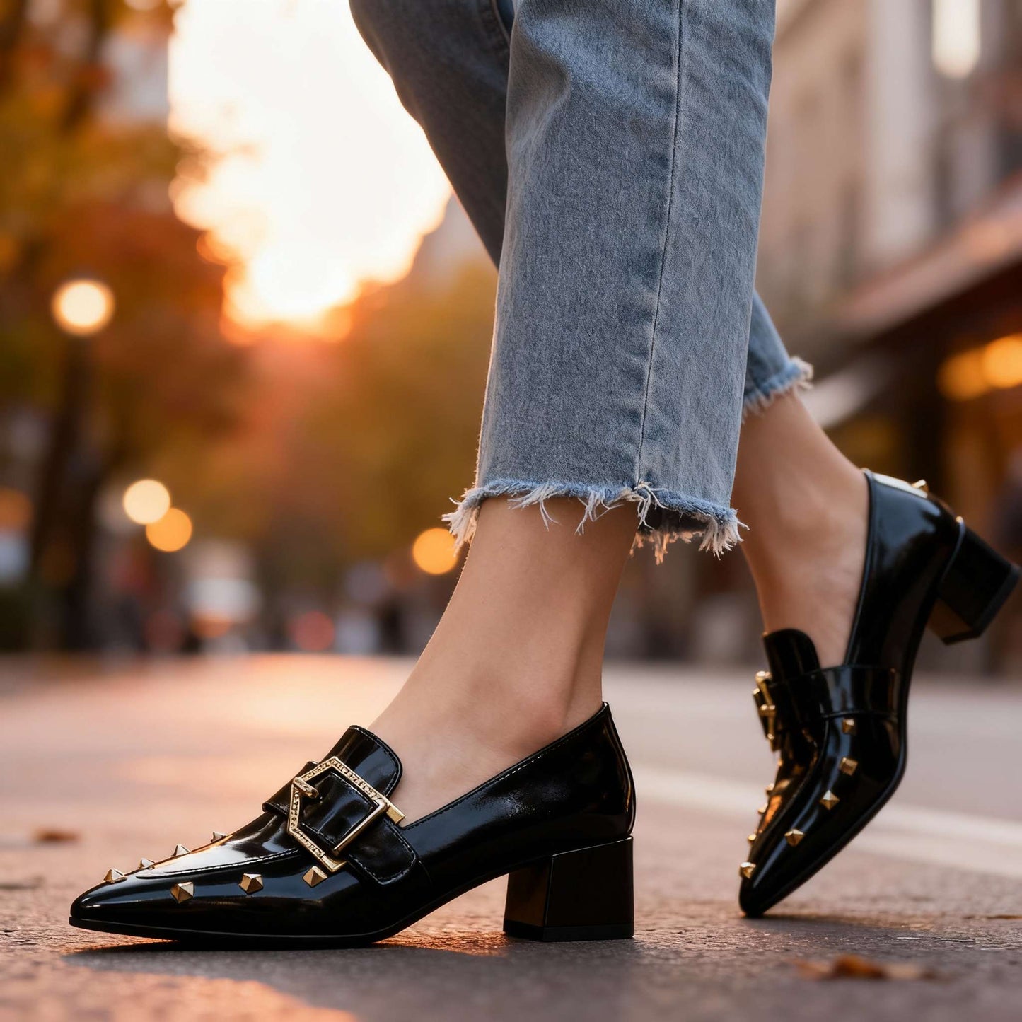 Women's Polished Vegan Leather Slip-Ons Corvine
