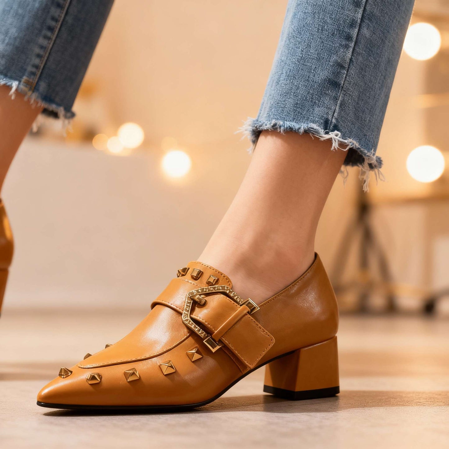 Women's Polished Vegan Leather Slip-Ons Corvine