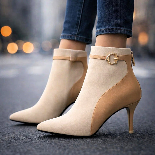 Women's Premium Leather Black Ankle Boots Corvine