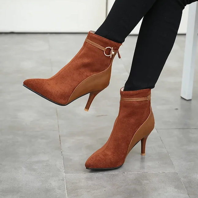 Women's Premium Leather Black Ankle Boots Corvine