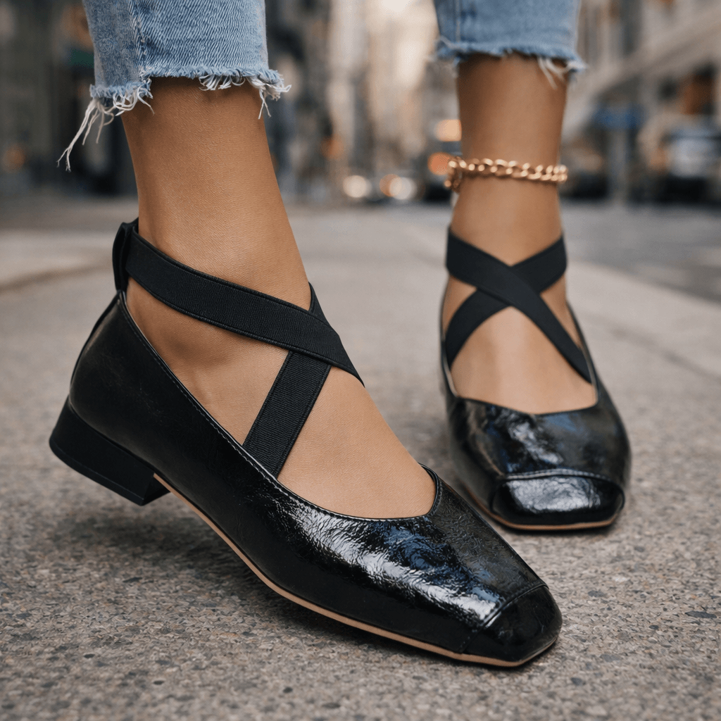 Women's Premium Leather Crossover Strap Heels Corvine