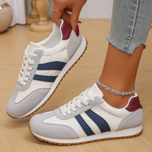 Women's Premium Leather Retro Trainers Corvine