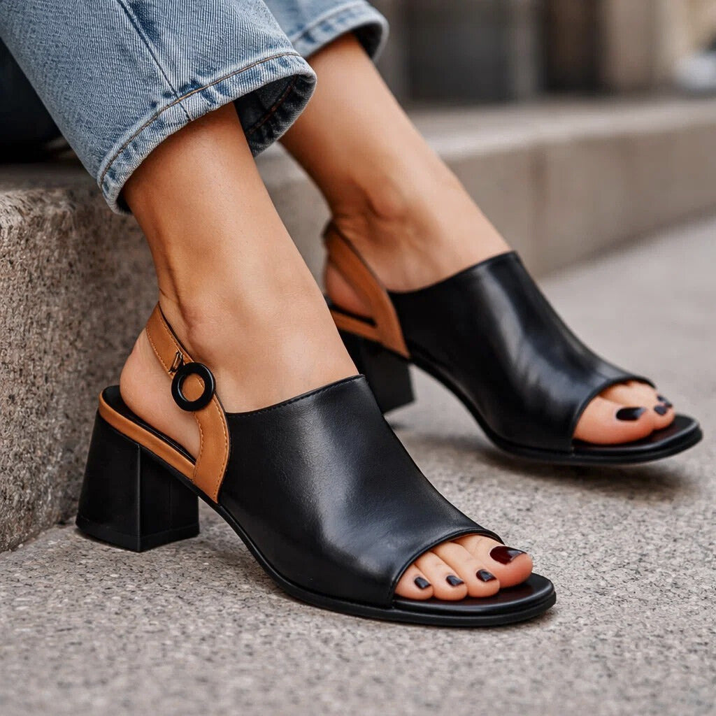 Women's Premium Leather Slingback Heels Corvine