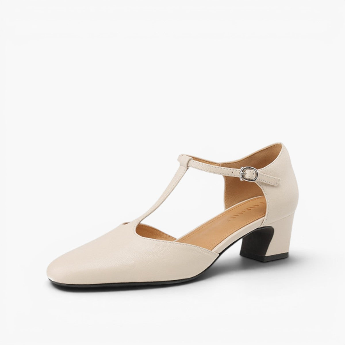 Women's Premium Leather T-Strap Heels Corvine