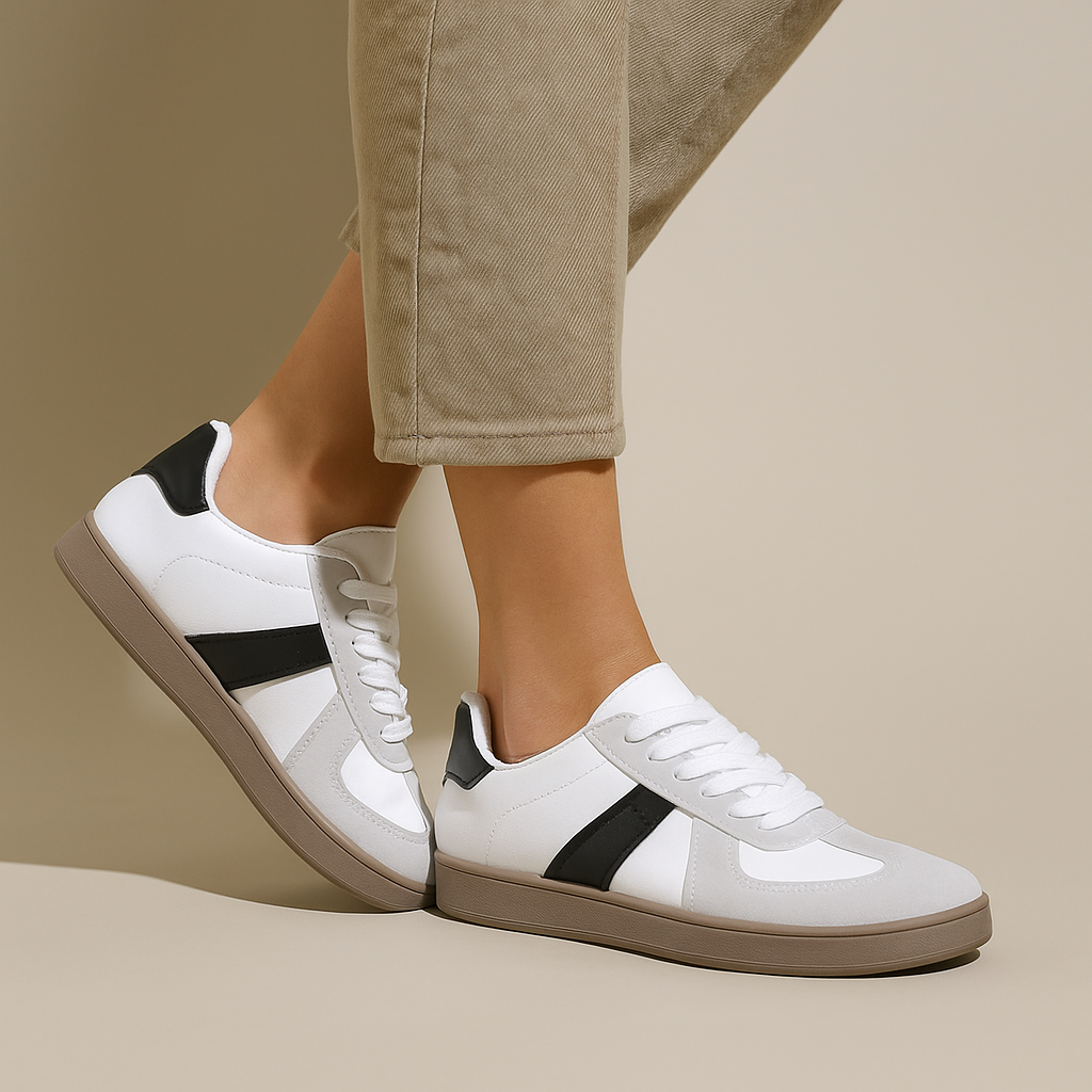 Women's Premium Leather White Trainers Corvine