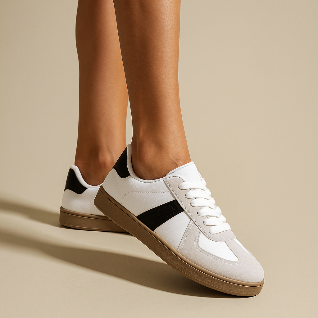 Women's Premium Leather White Trainers Corvine
