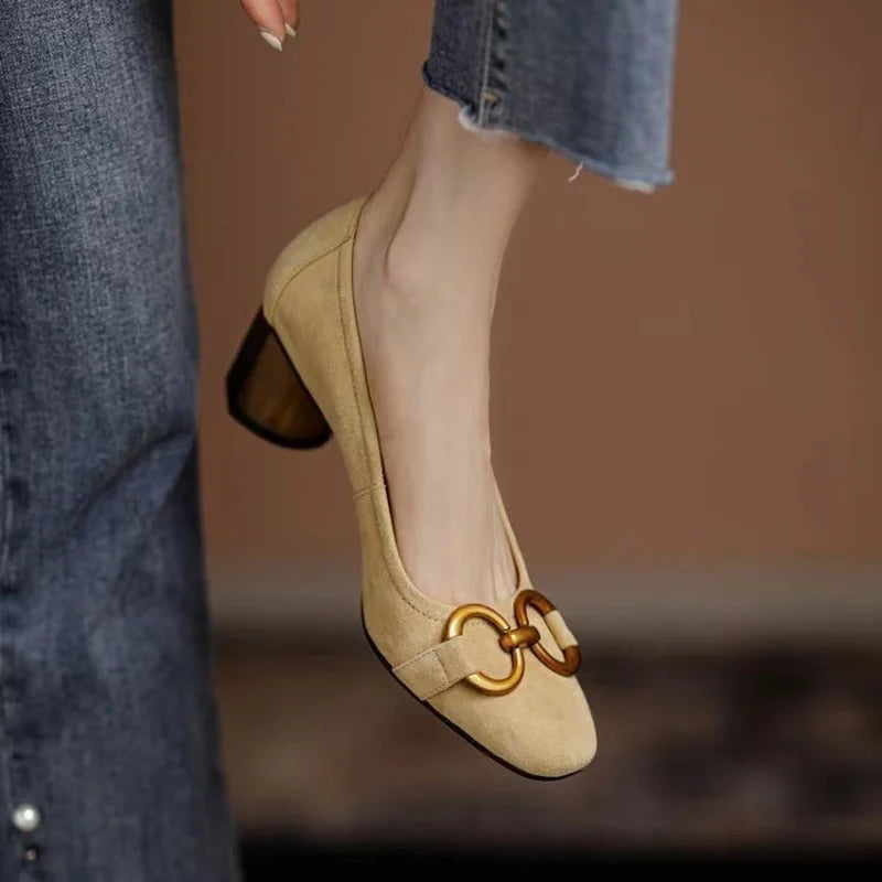 Women's Premium Material Closed-Toe High Heels Corvine