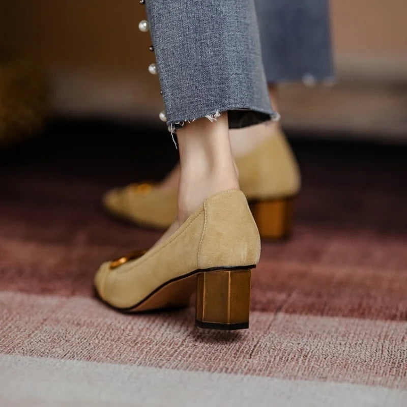 Women's Premium Material Closed-Toe High Heels Corvine