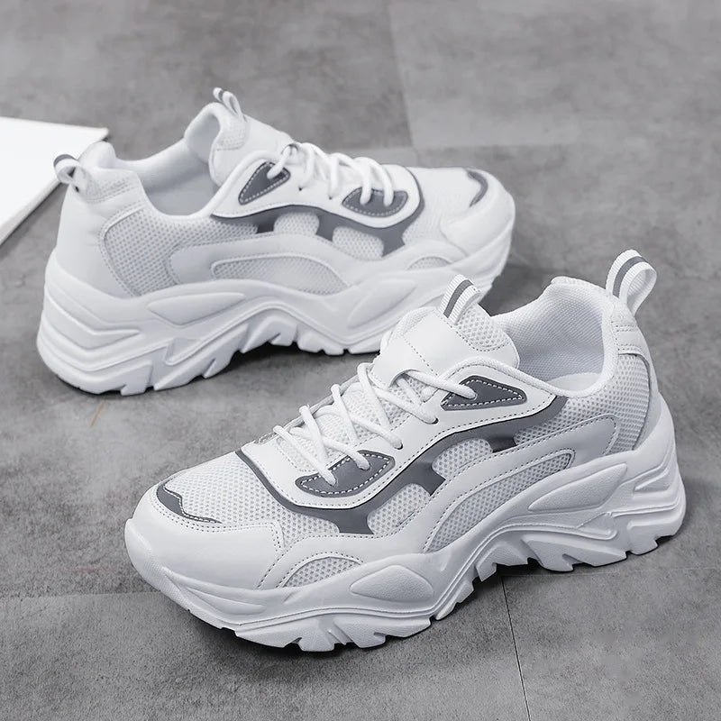 Women's Premium Mesh Chunky Platform Trainers Corvine