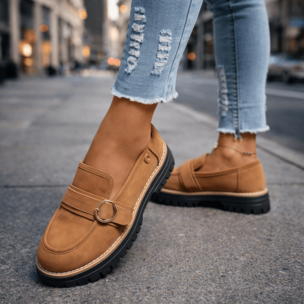 Women's Premium Suede Chunky Loafers Corvine