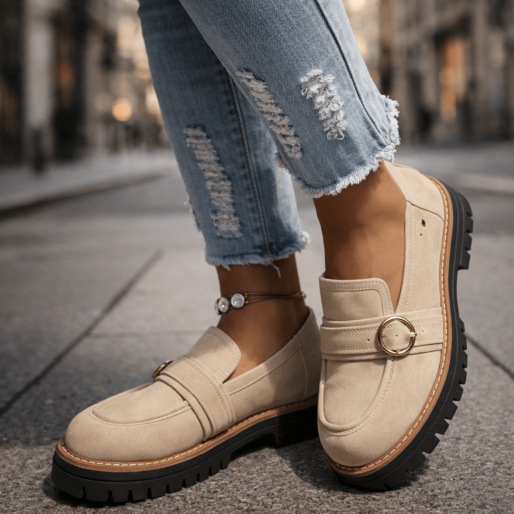 Women's Premium Suede Chunky Loafers Corvine