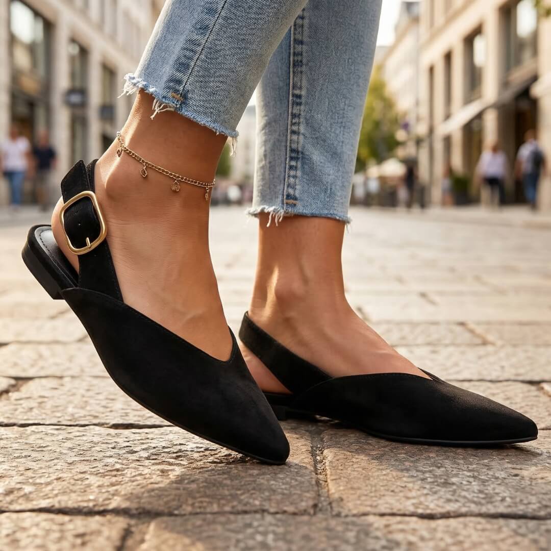 Women's Premium Suede Pointed Toe Flat Shoes Corvine