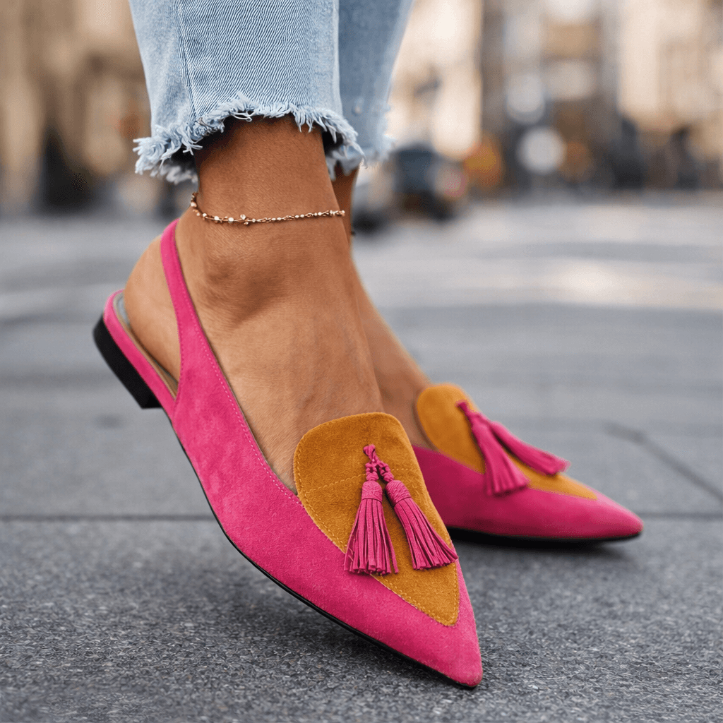 Women's Premium Suede Slingbacks | Stylish Pointed Toe Design