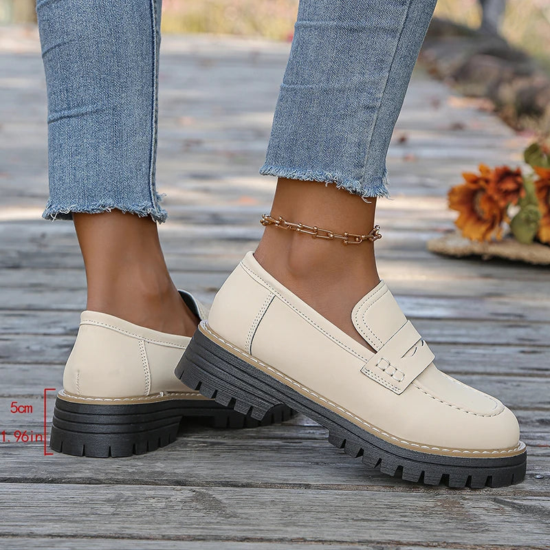 Women's Rich Suede Chunky Platform Loafers Corvine