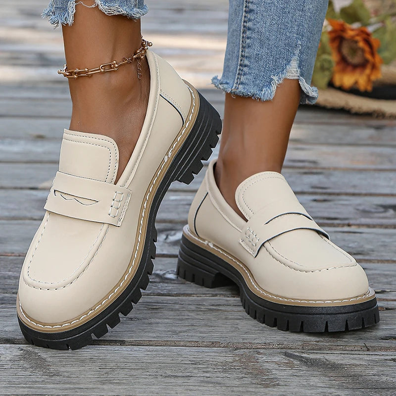 Women's Rich Suede Chunky Platform Loafers Corvine
