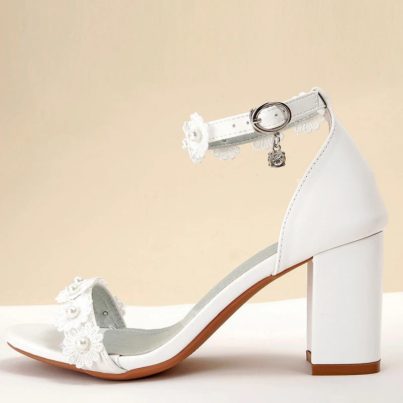 Women's Satin Block Heel Sandals Corvine