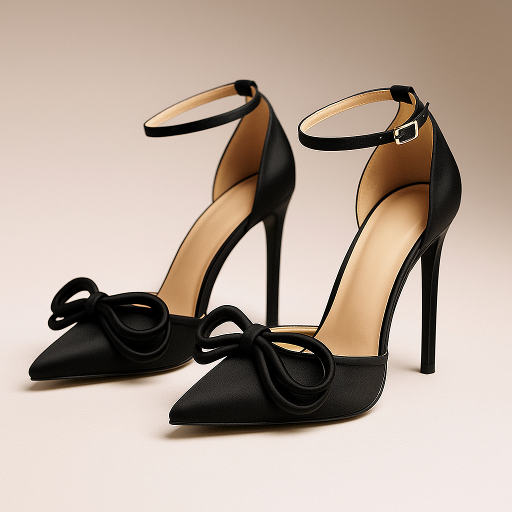 Women's Satin Pointed Toe Stiletto Heels Corvine