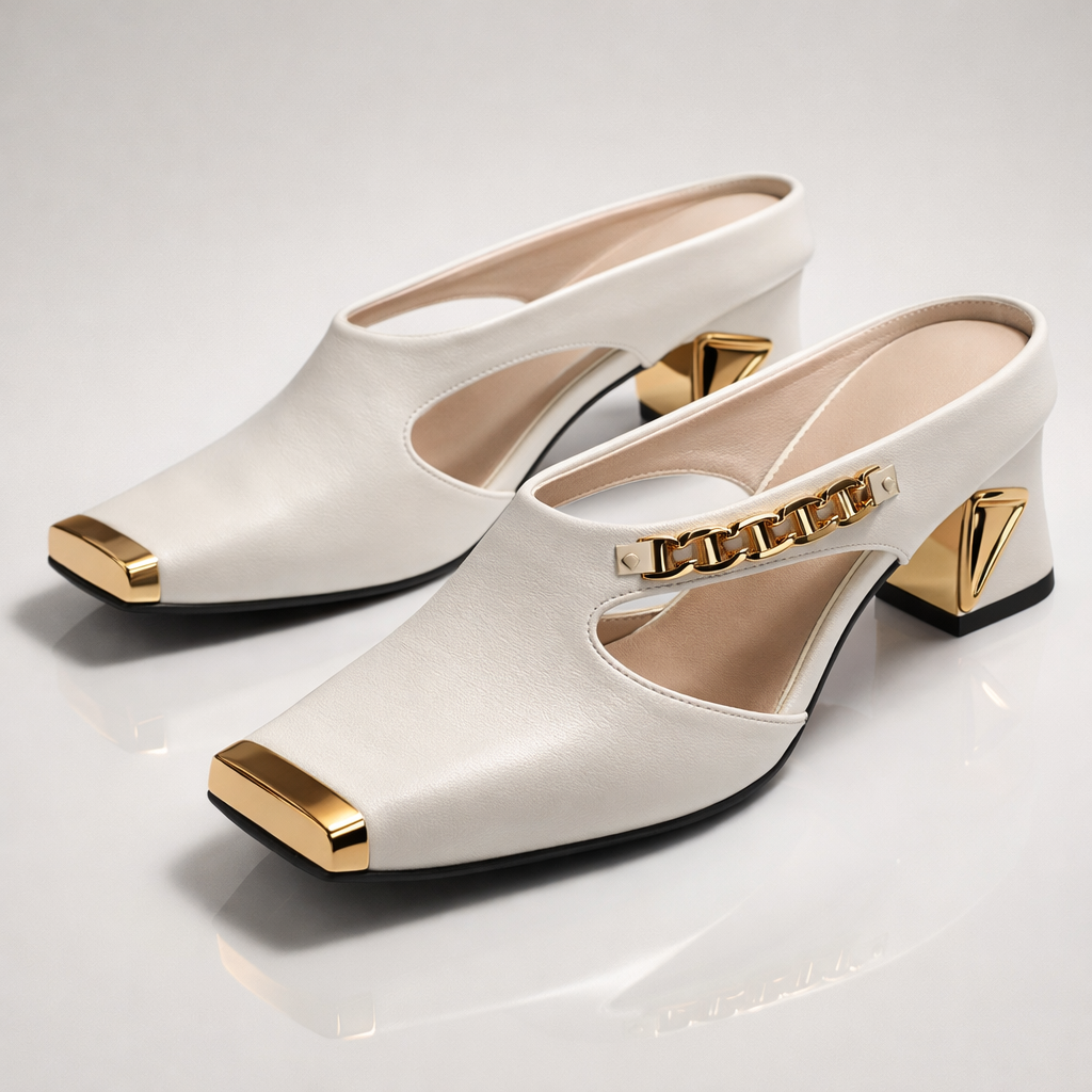 Women's Sculpted Block Heel Mules Shoes Corvine