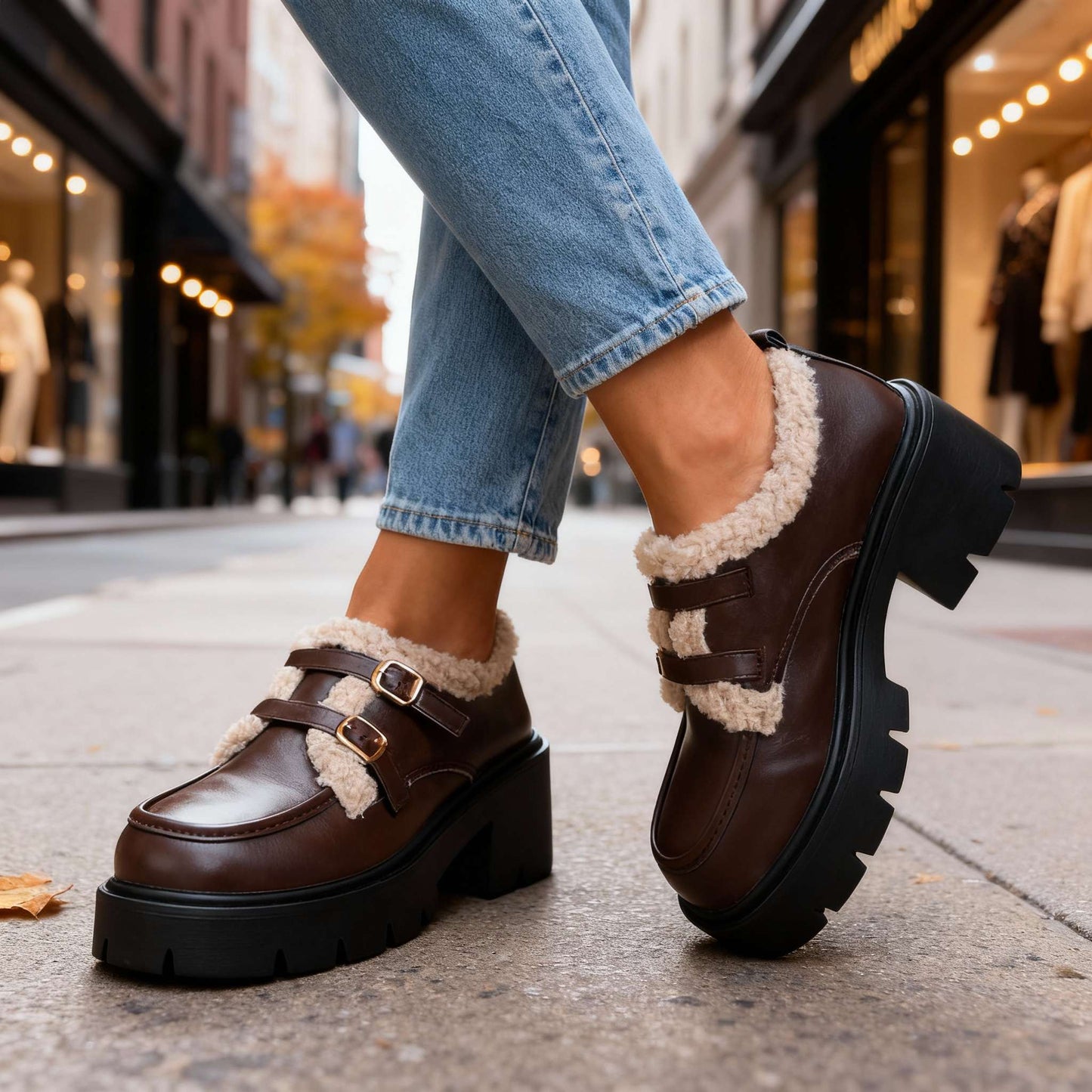 Women's Sherpa Lined Loafers Corvine
