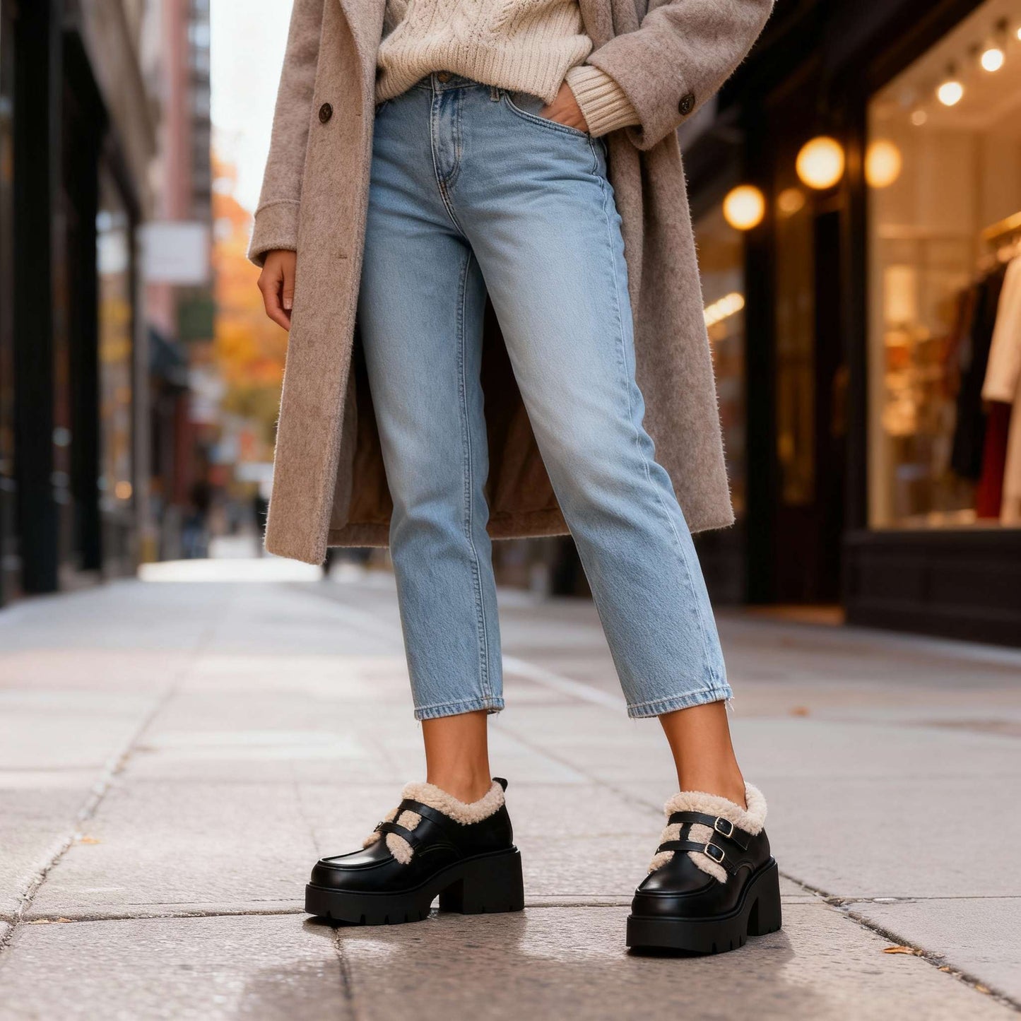 Women's Sherpa Lined Loafers Corvine